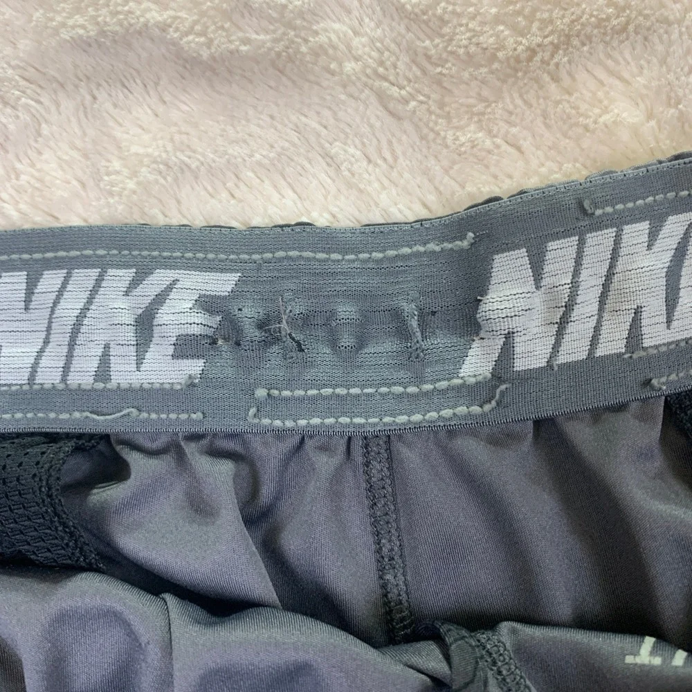 Nike Dri-FIT Mens Camo Athletic Shorts Grey Black Digital Camouflage Large